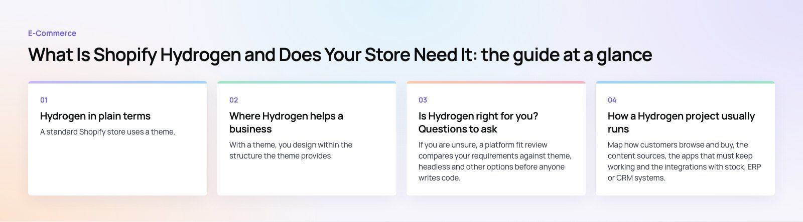 What Is Shopify Hydrogen and Does Your Store Need It?: the main points, a Codeeo diagram