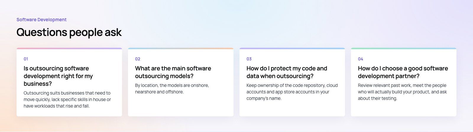 Why Businesses Outsource Software Development, and How to Do It Well: further points, a Codeeo diagram