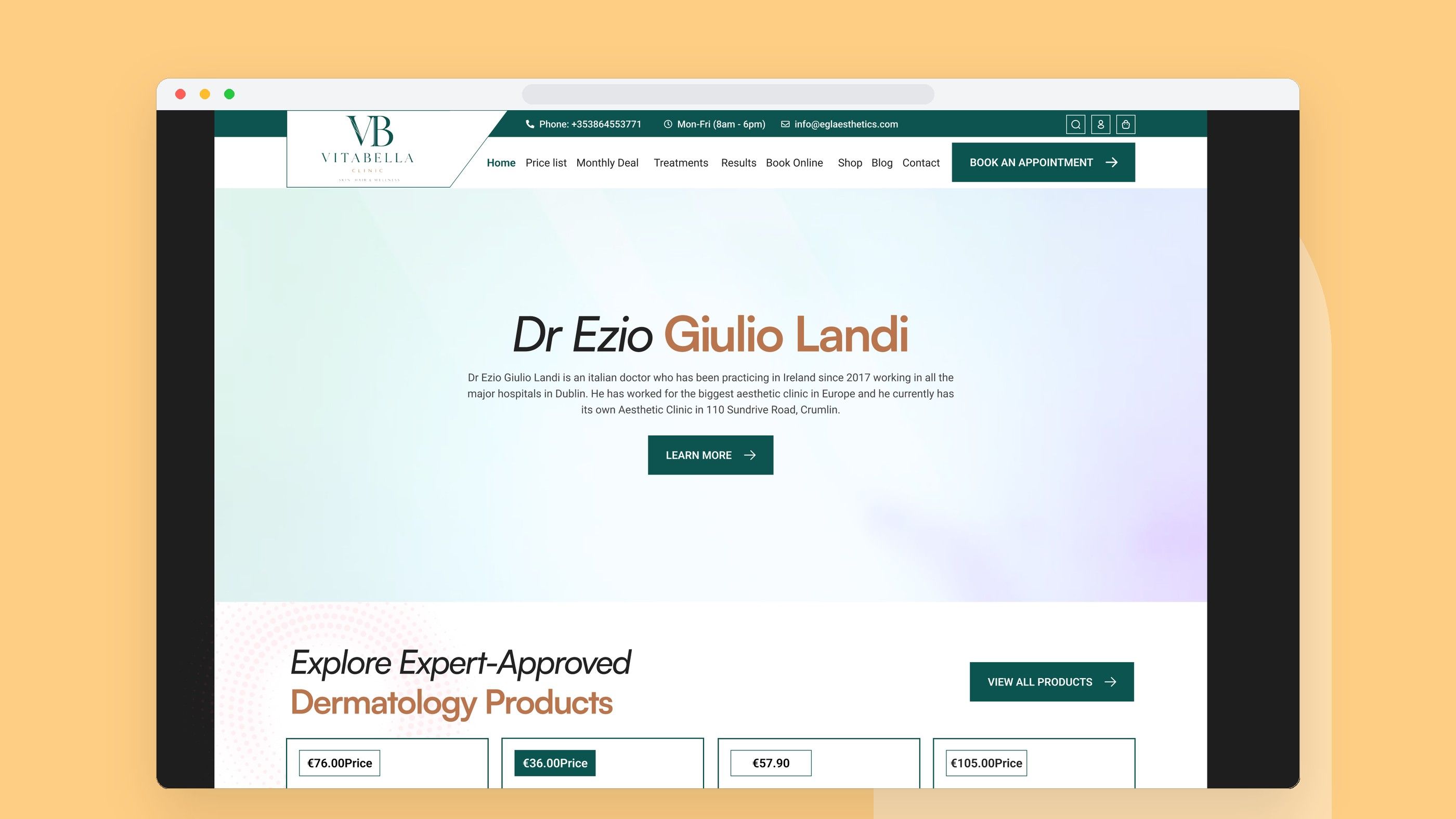 EGL AESTHETIC: Homepage