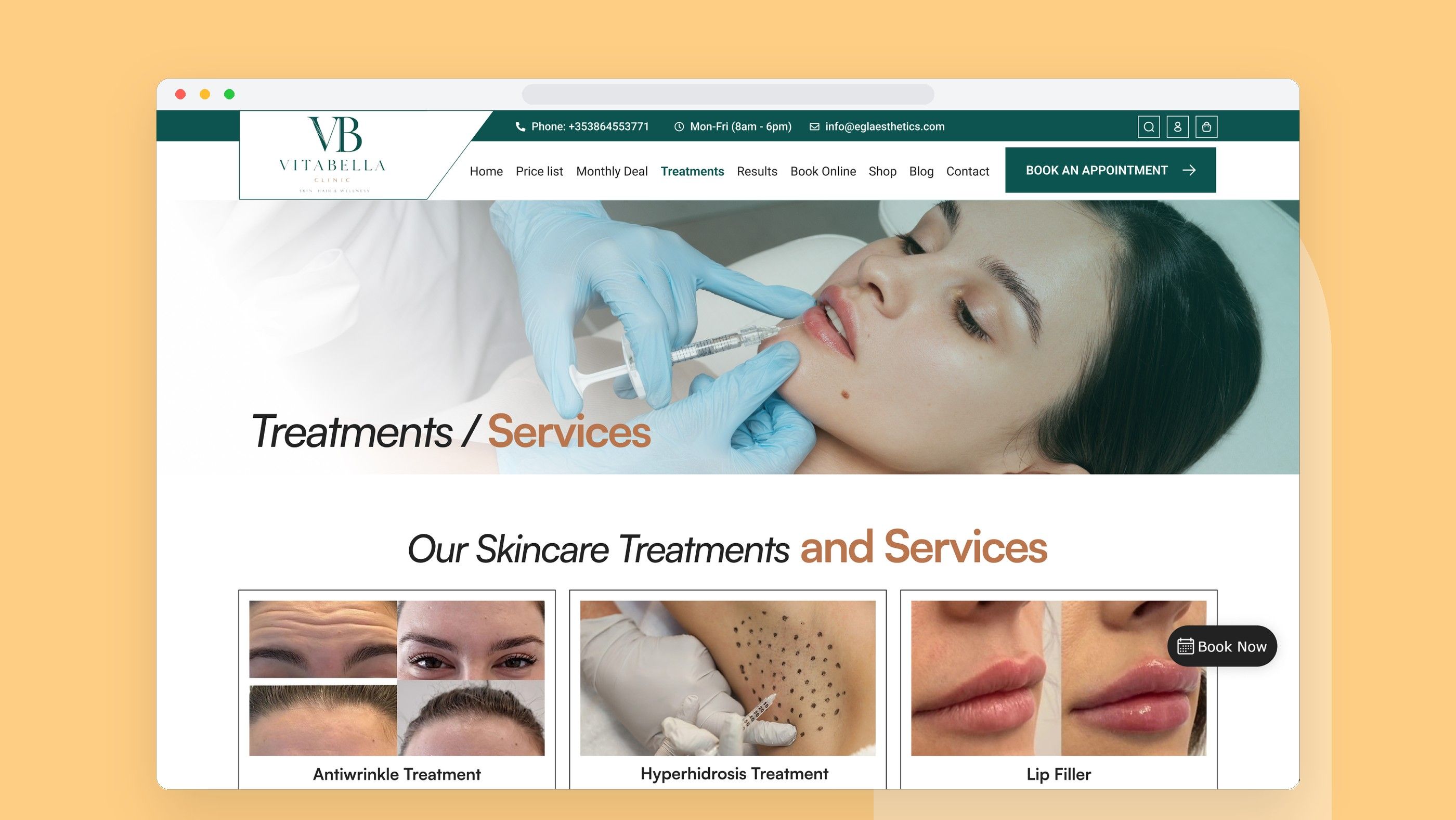 EGL AESTHETIC: Treatments page