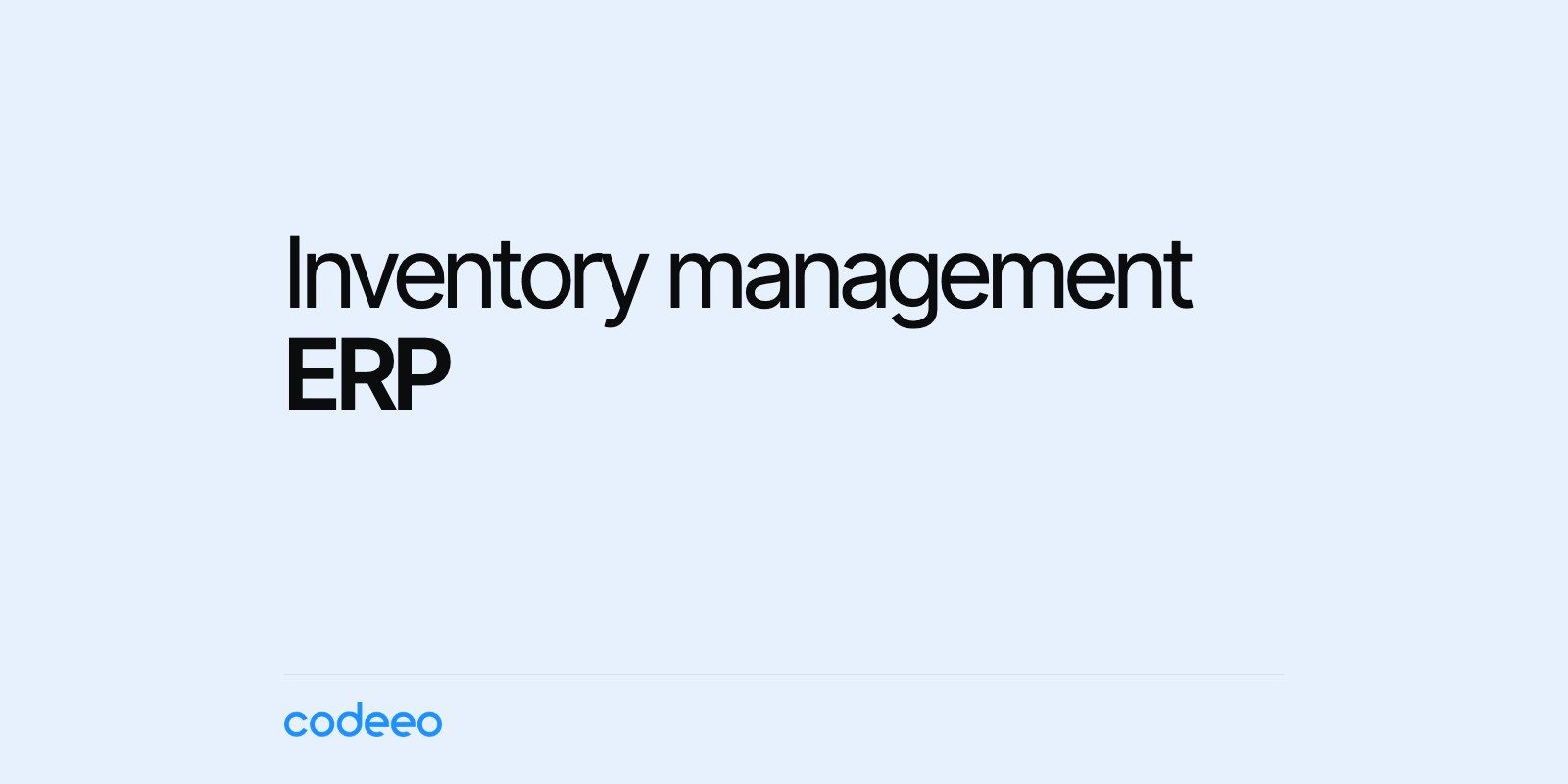 Inventory management ERP