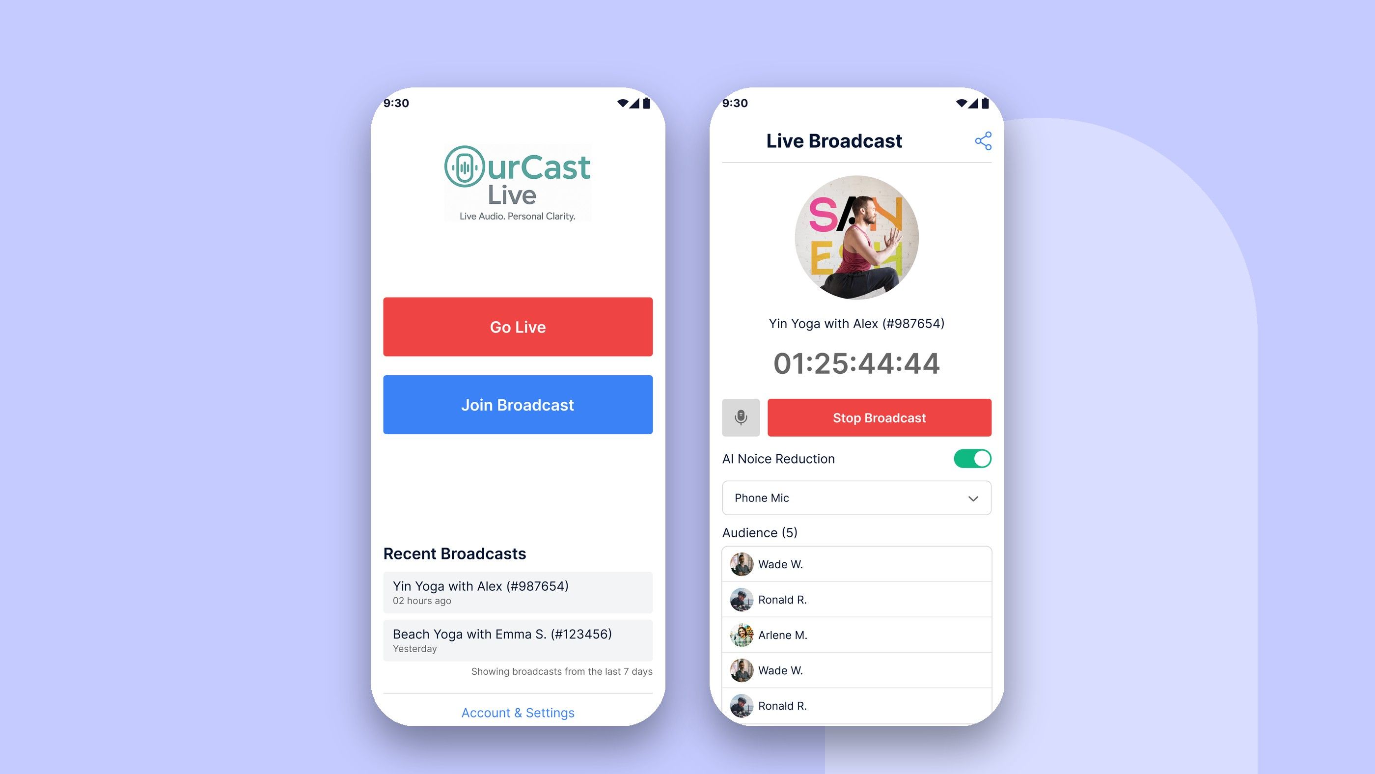 OURCAST LIVE: Home and a live broadcast