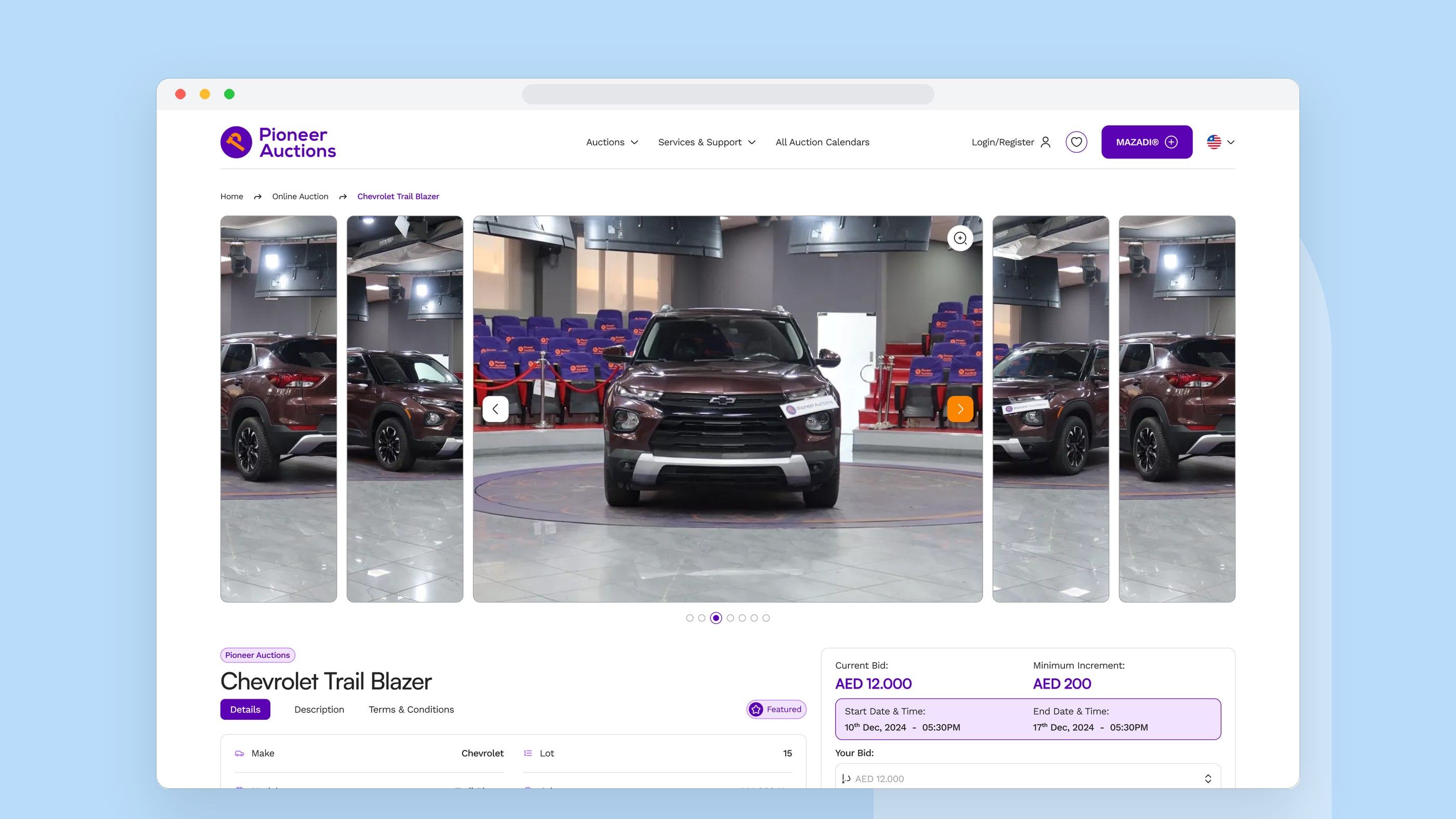 PIONEER AUCTIONS: Item detail with live bidding