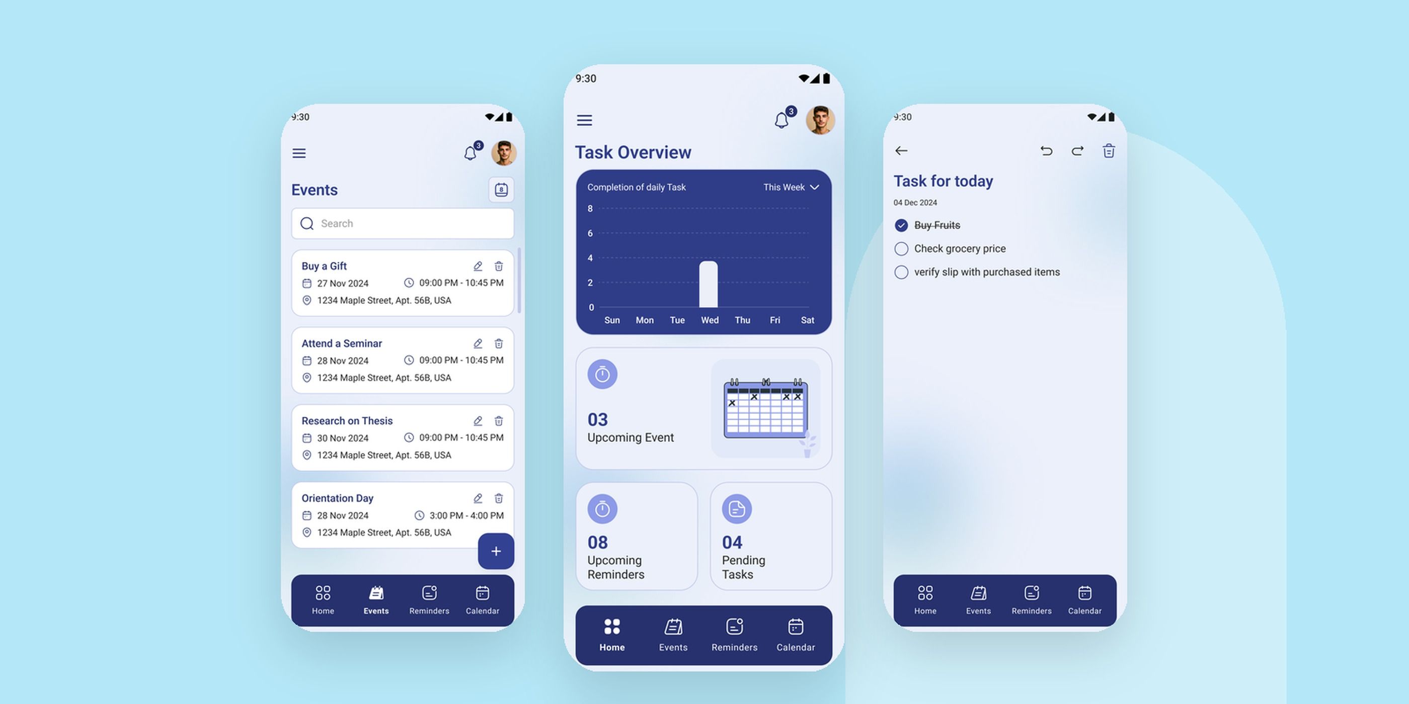 REMIN DIARY project by Codeeo