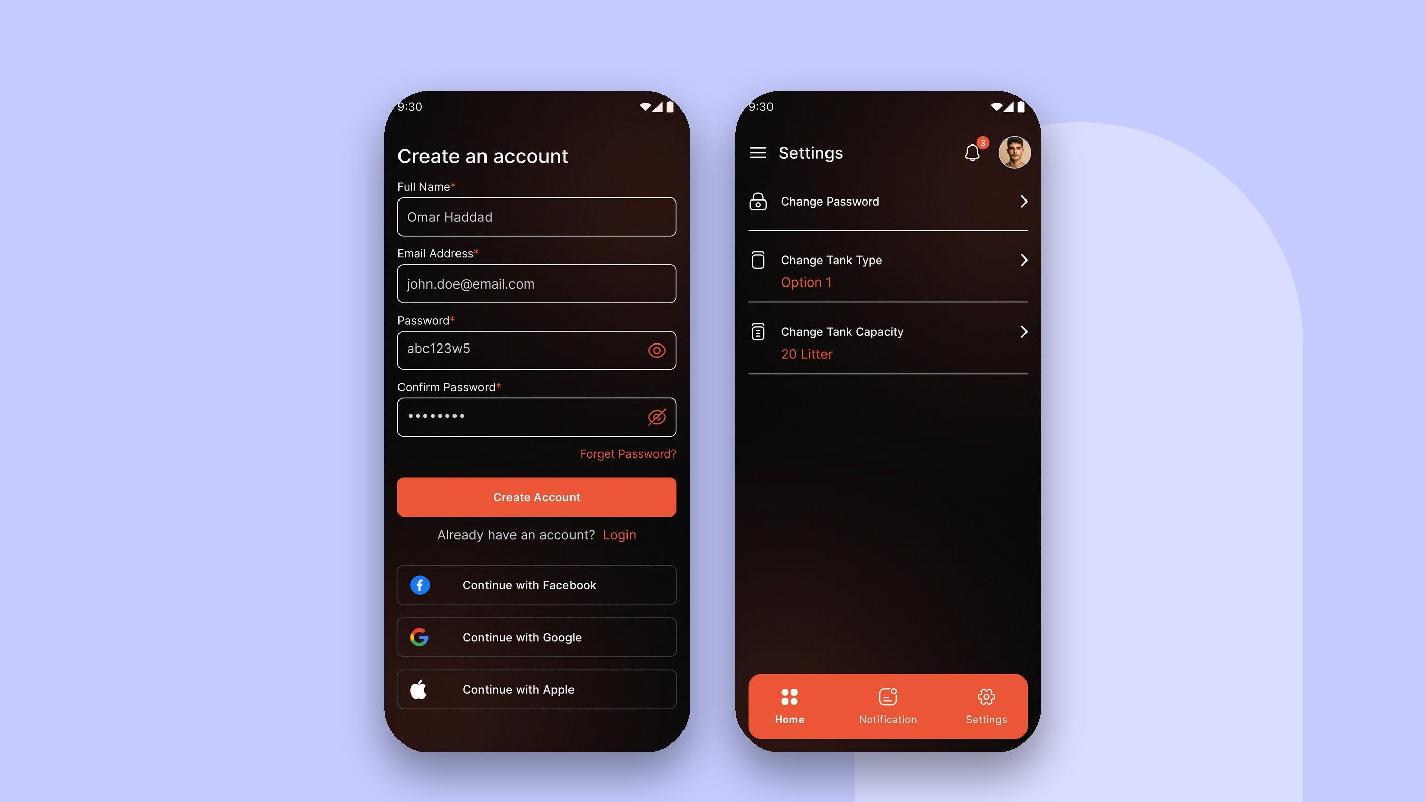 RUNVSE: Create an account and settings