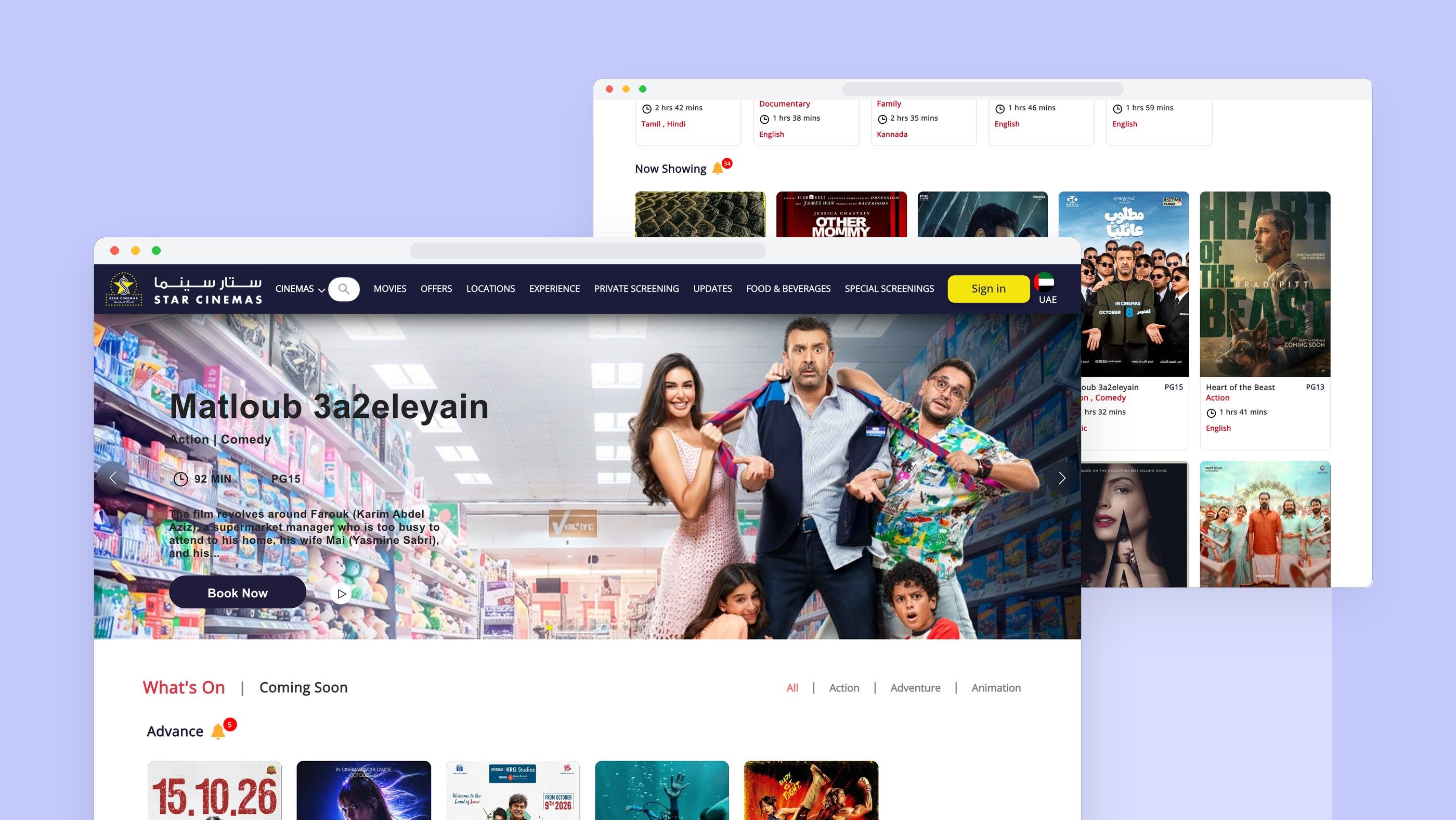 STAR CINEMAS project by Codeeo
